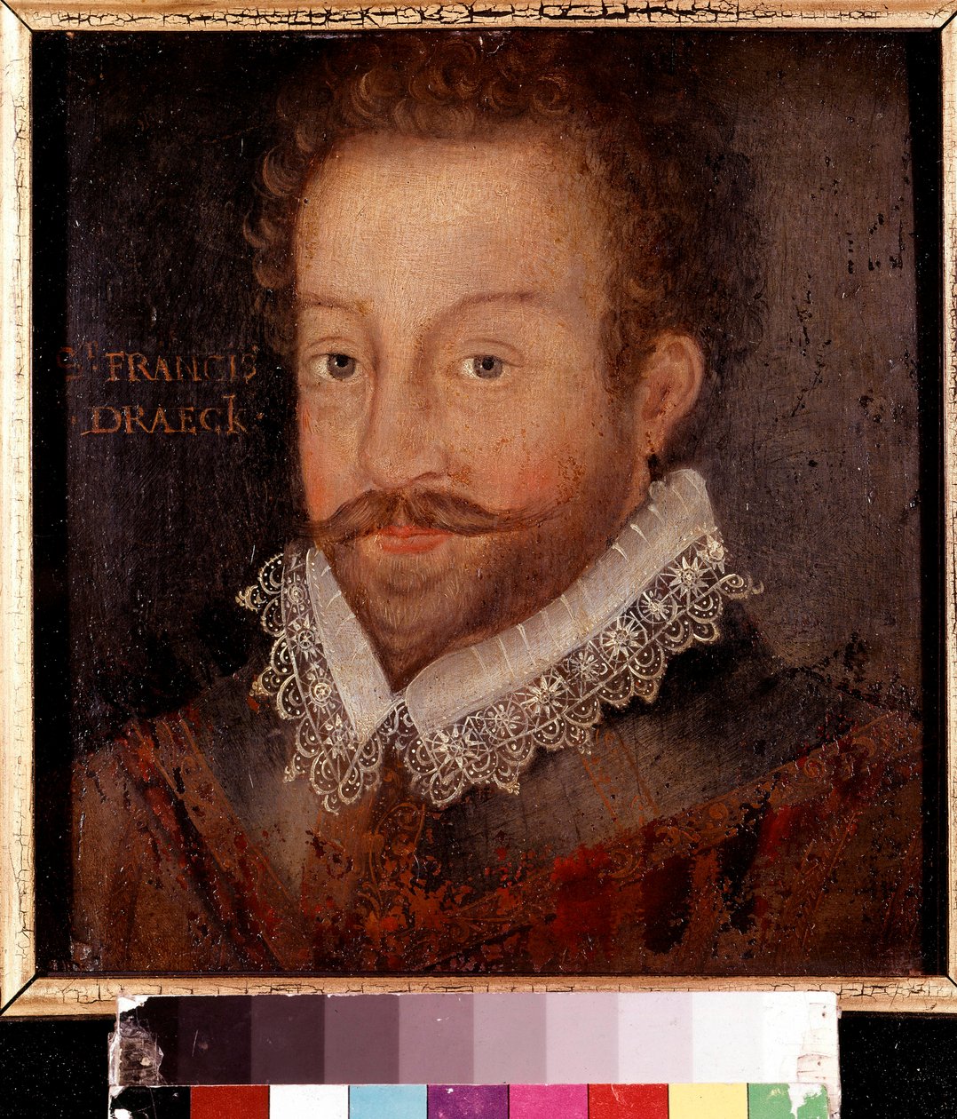 Sir Francis Drake, efter en gravyr tillskriven Jodocus Hondius, c.1583 av Unknown artist