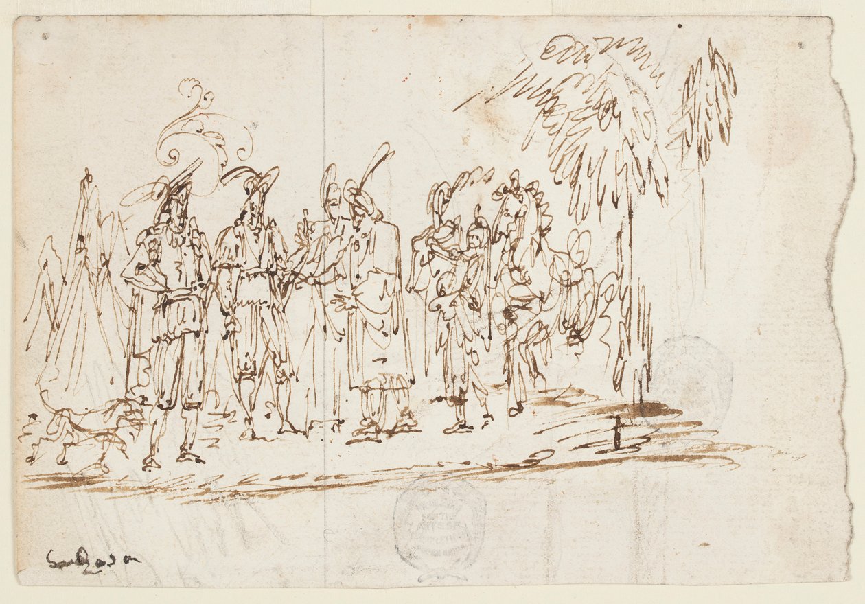 Sketch: Ett orientaliskt besök av Unknown artist