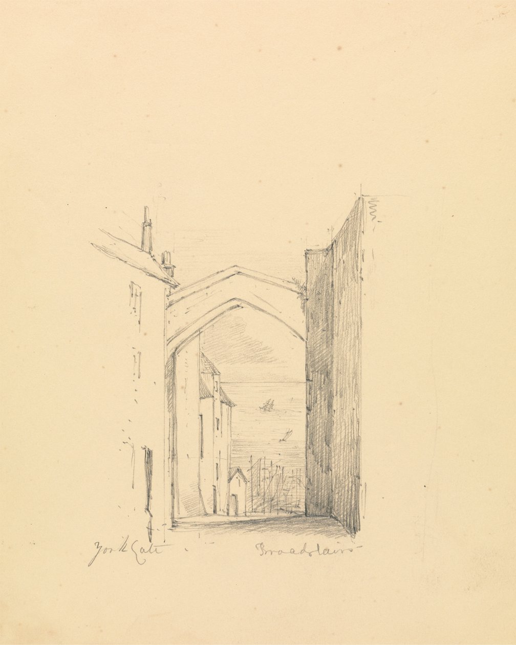 Skiss över York Gate av Unknown artist