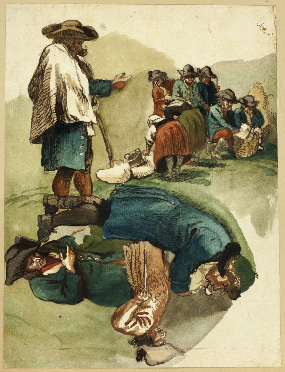 Skisser av resenärer av Unknown artist