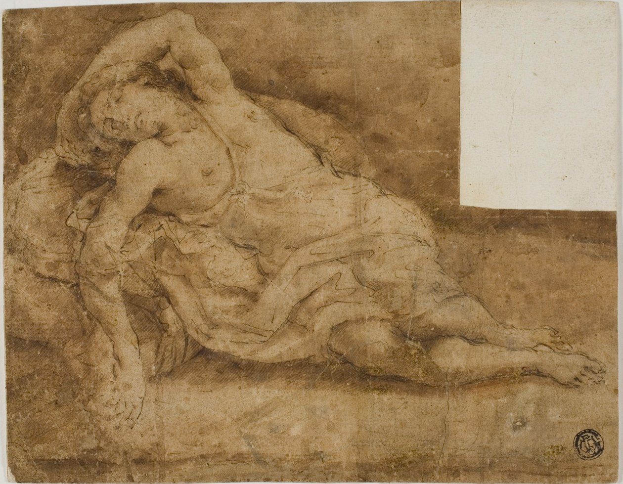 Sovande figur av Unknown artist