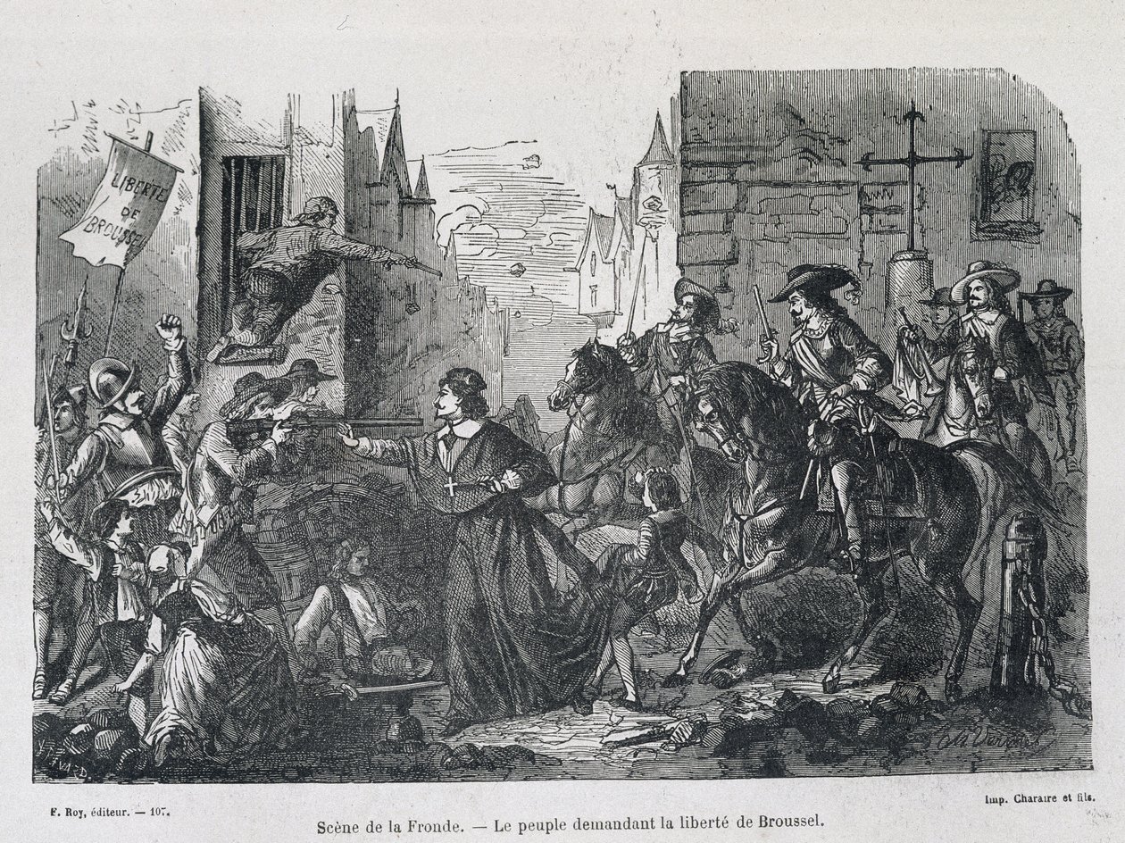 Sling Scene - Folket som kräver Brousels frihet 1648 av Unknown artist