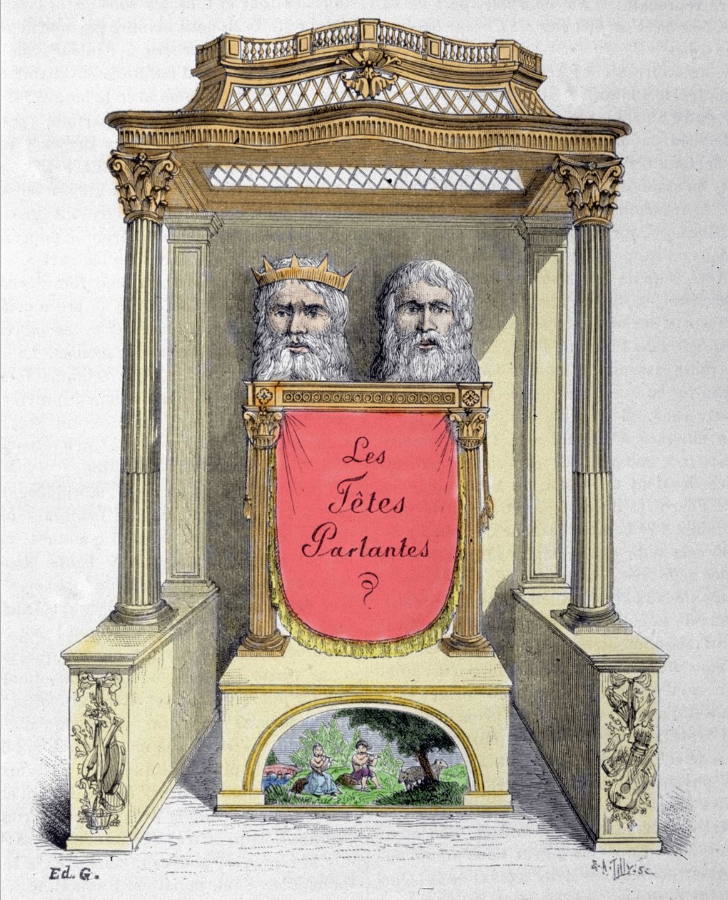 Talande huvuden, Abbe Micals automat av Unknown artist