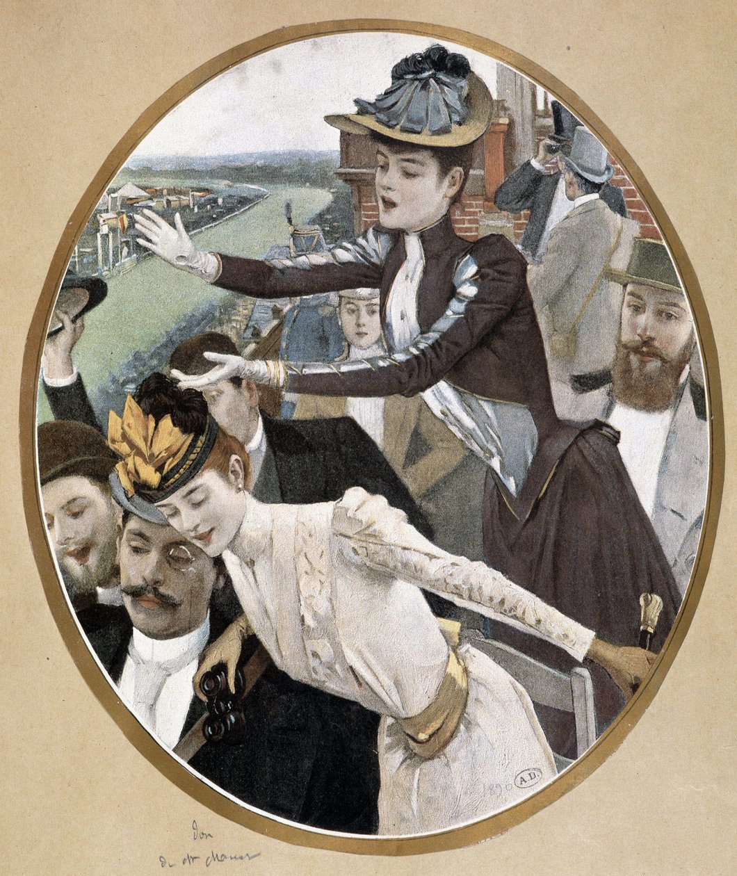 Åskådare på loppen av Unknown artist