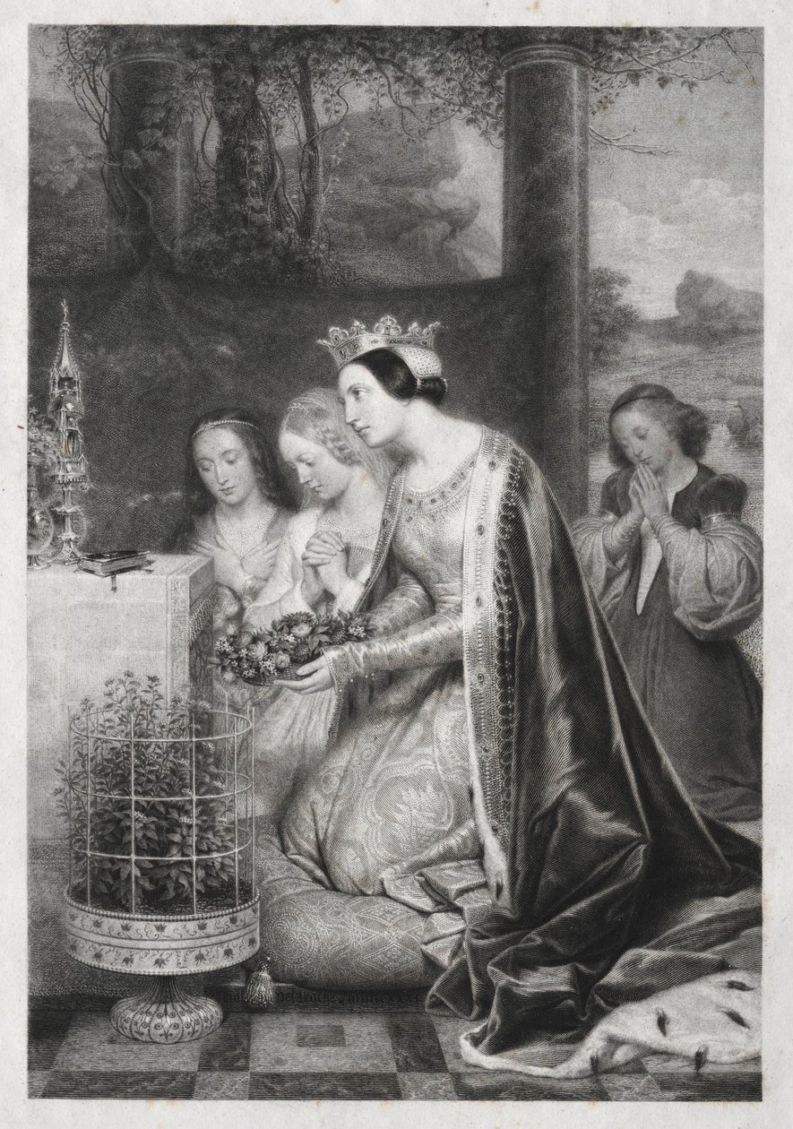St. Amelia, drottning av Ungern av Unknown artist