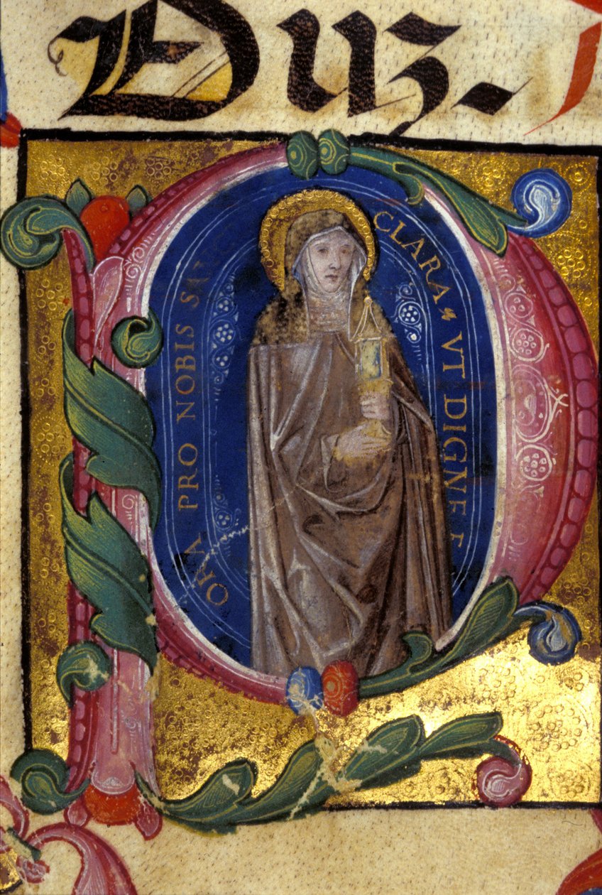 St. Claire. Grundare av Claresorden (se Assisi av Unknown artist