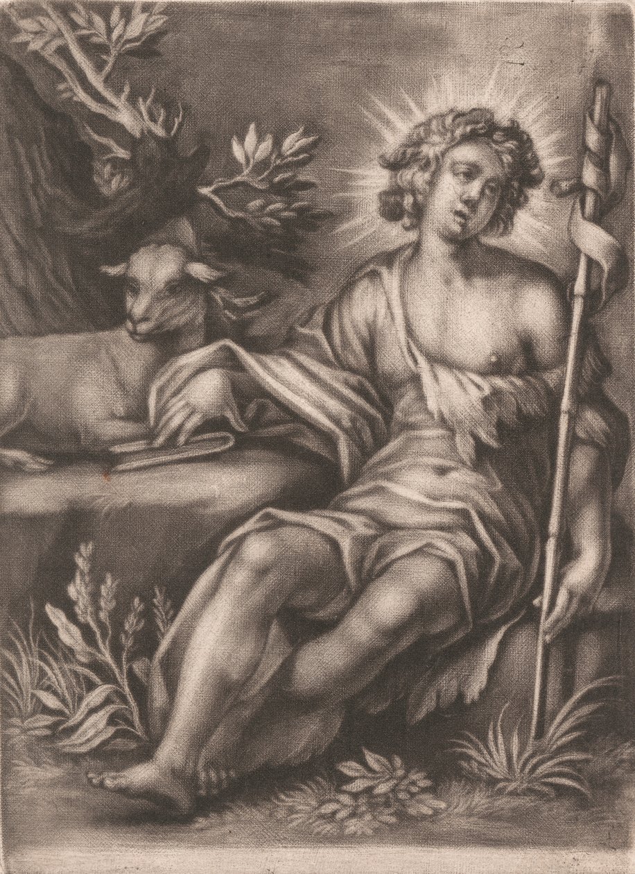 Johannes med lammet av Unknown artist
