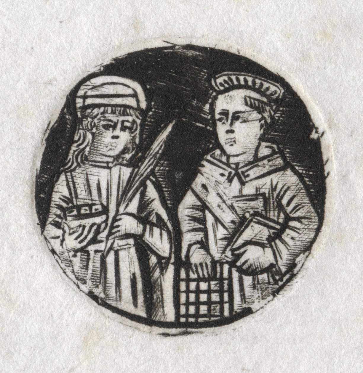 St. Lawrence och St. Lucy av Unknown artist