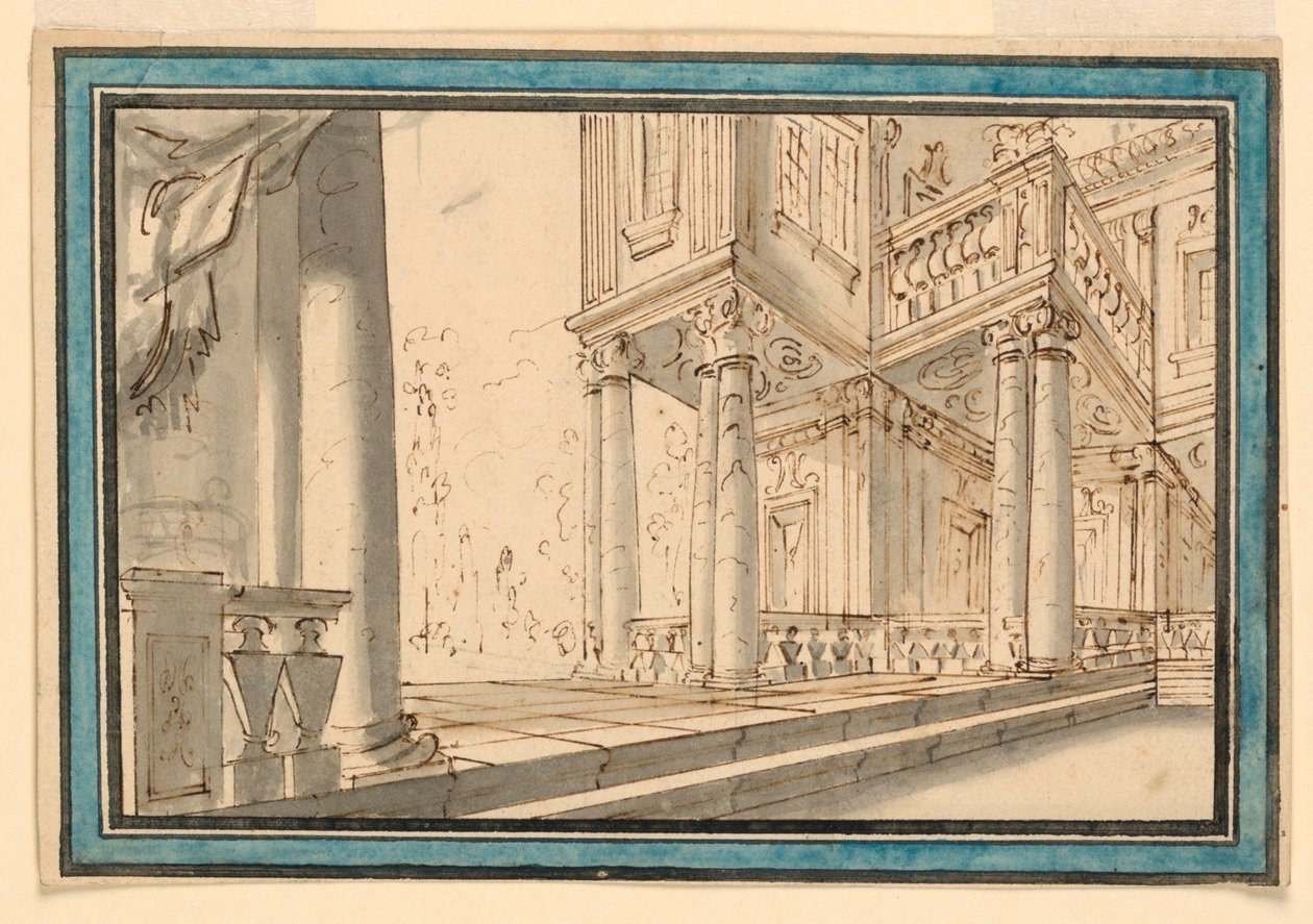 Scenografi: Atrium of a Villa av Unknown artist