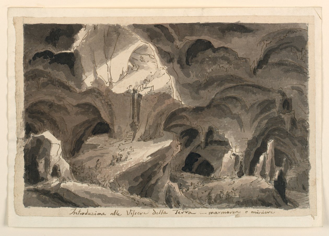 Scenografi, grottor av Unknown artist