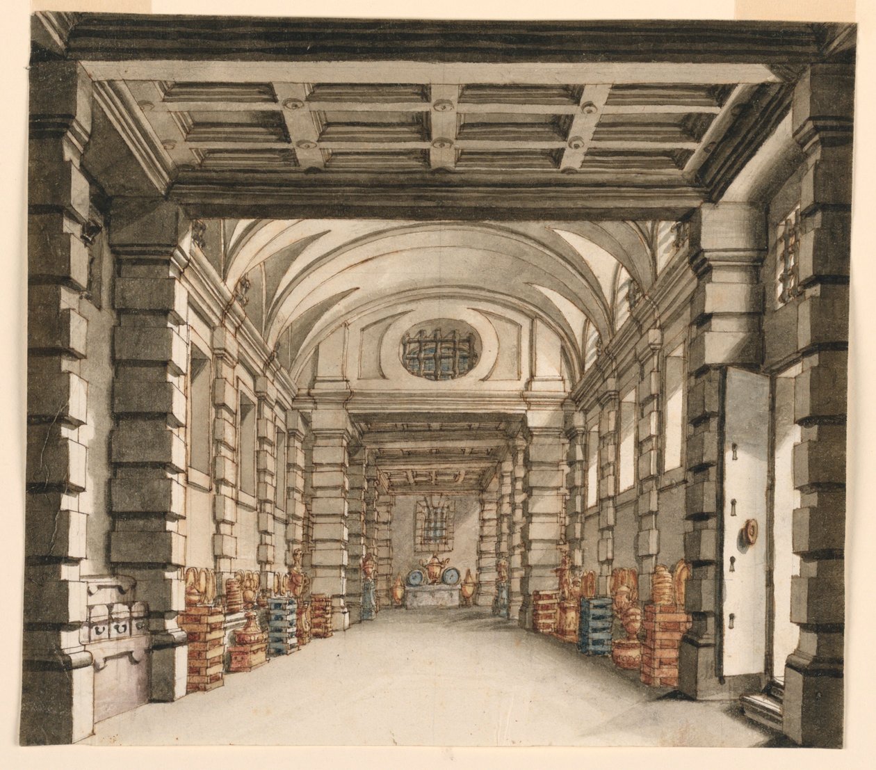 Scenografi, interiör av Treasure House av Unknown artist