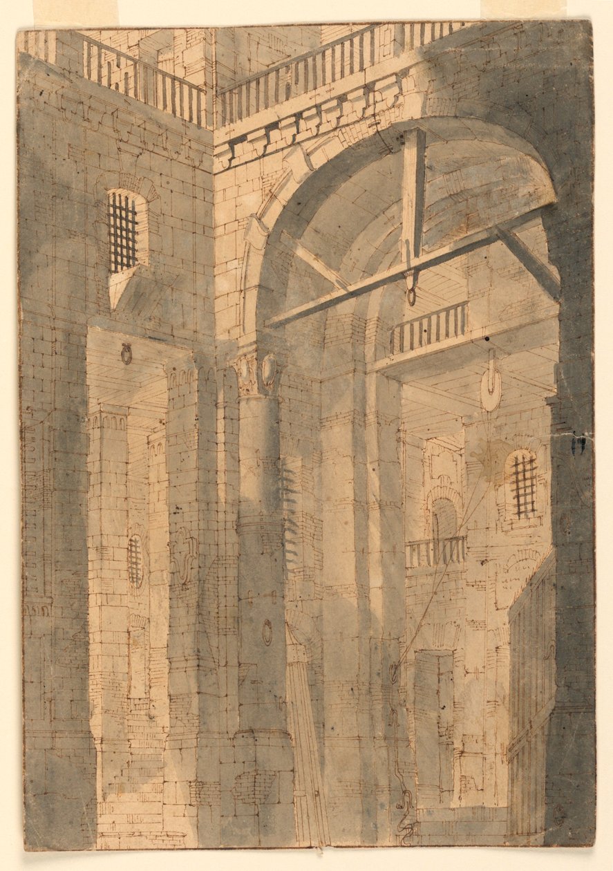 Scenografi, Fängelsehallen av Unknown artist