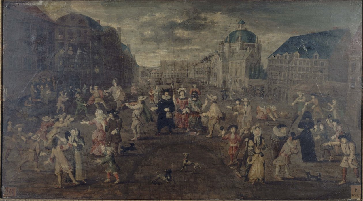 Gatustricks i Paris, mellan 1501 och 1600 (målning) av Unknown artist