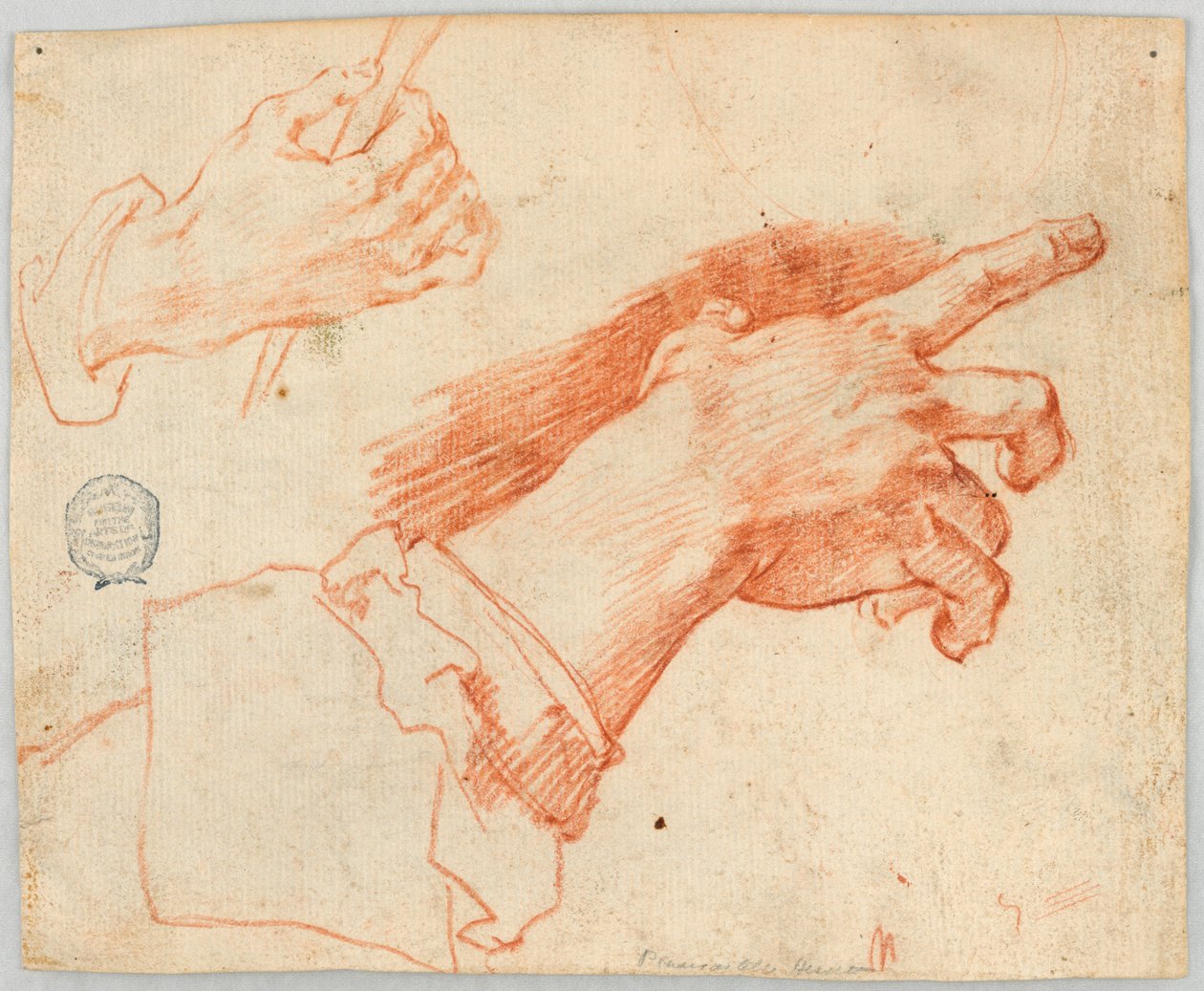 Studie av gesterande händer av Unknown artist