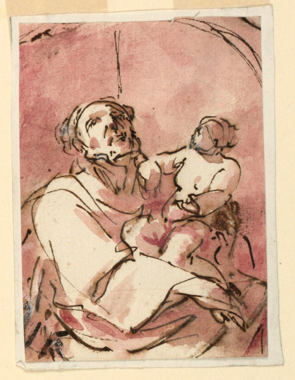 Studie av Saint Joseph som bär Kristusbarnet av Unknown artist