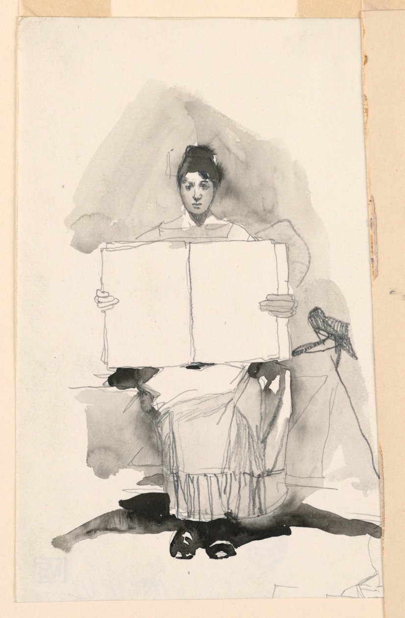 Studie av en ung kvinna av Unknown artist