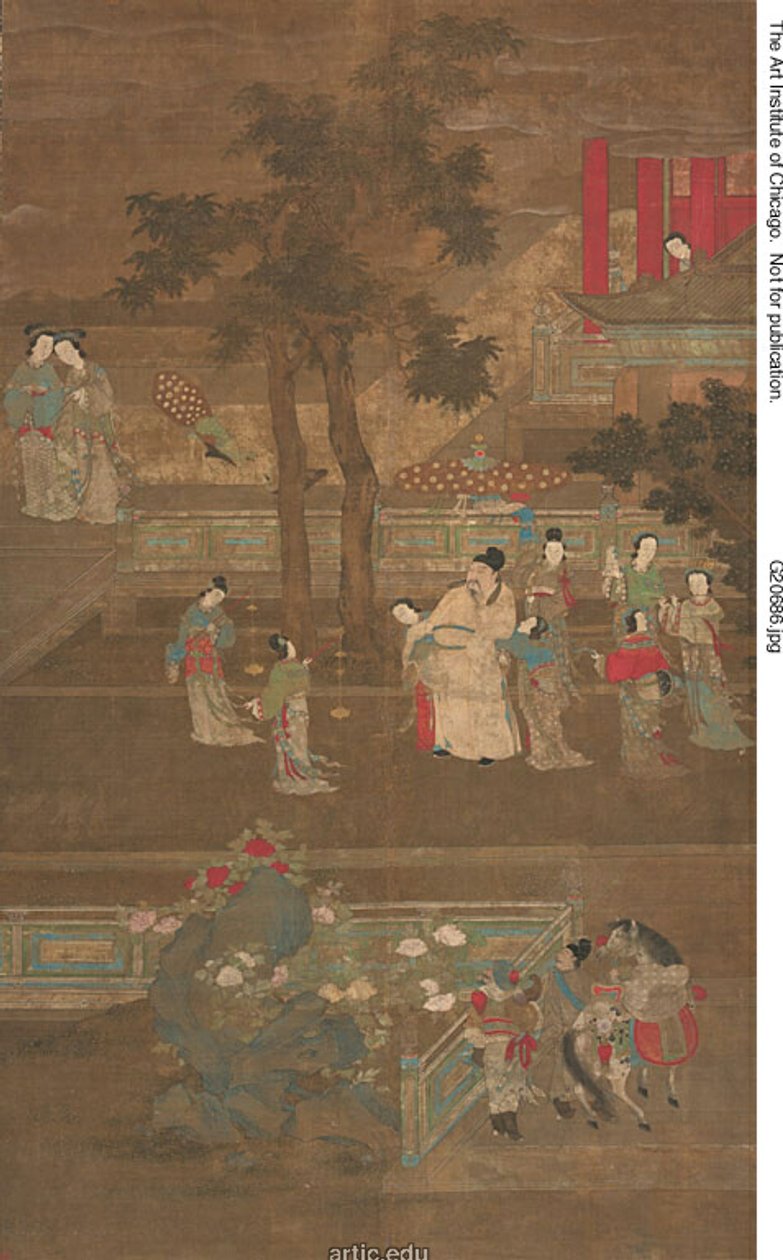 Su Dongpo eskorterad till Hanlinakademin med änkekejsarinnans tjänsteflickor av Unknown artist