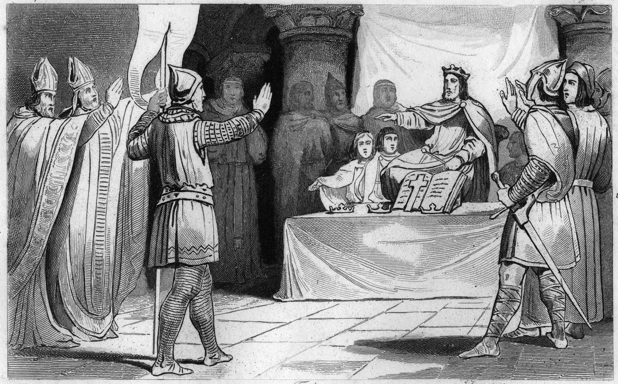 Succession av Ludvig 1. den fromme eller Debonnaire, 816: västerlandets kejsare av Unknown artist