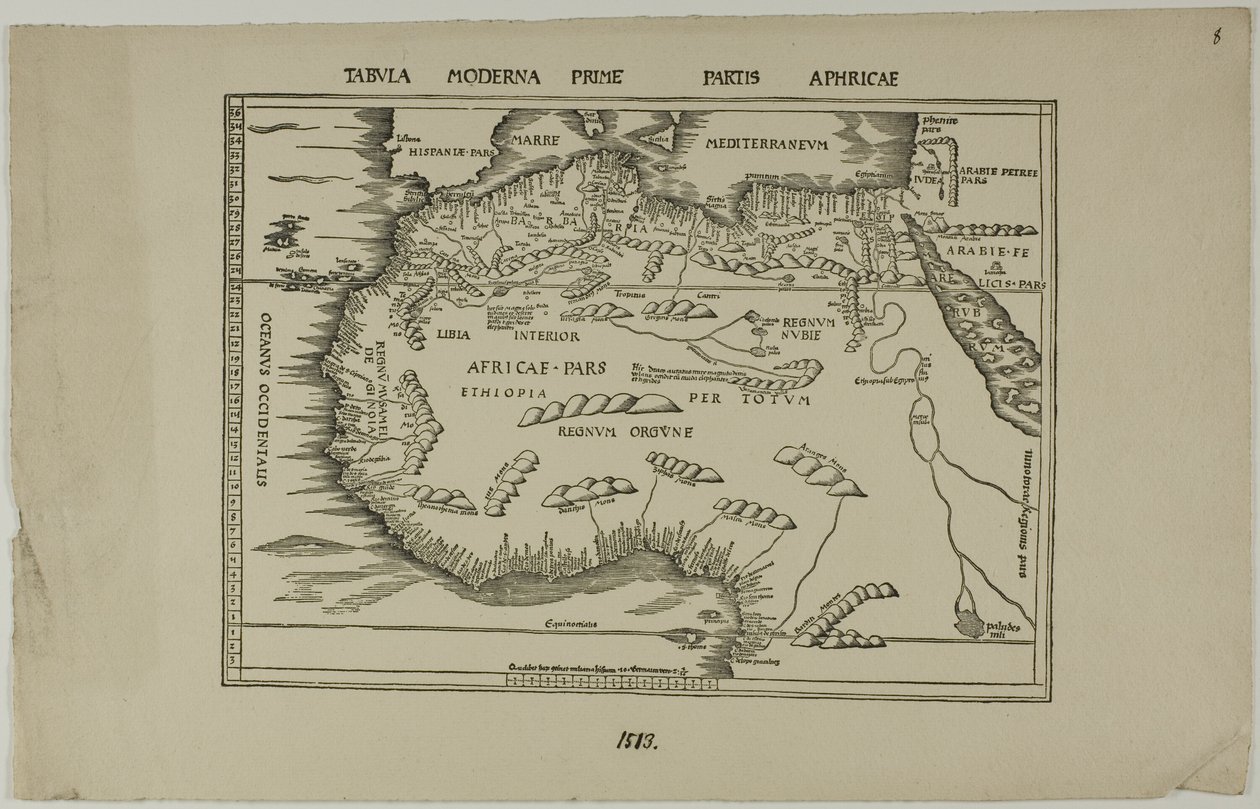 Tabula Moderna Prime Partis Aphricae av Unknown artist