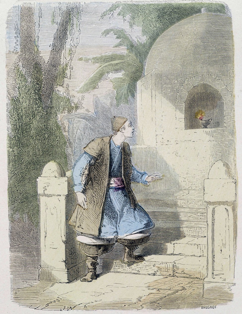 Saga: Aladdin tar lampan i nischen - i "" Tusen och en natt", red. Emile Guérin, berättad av Md Boudet, Paris, n.d. av Unknown artist