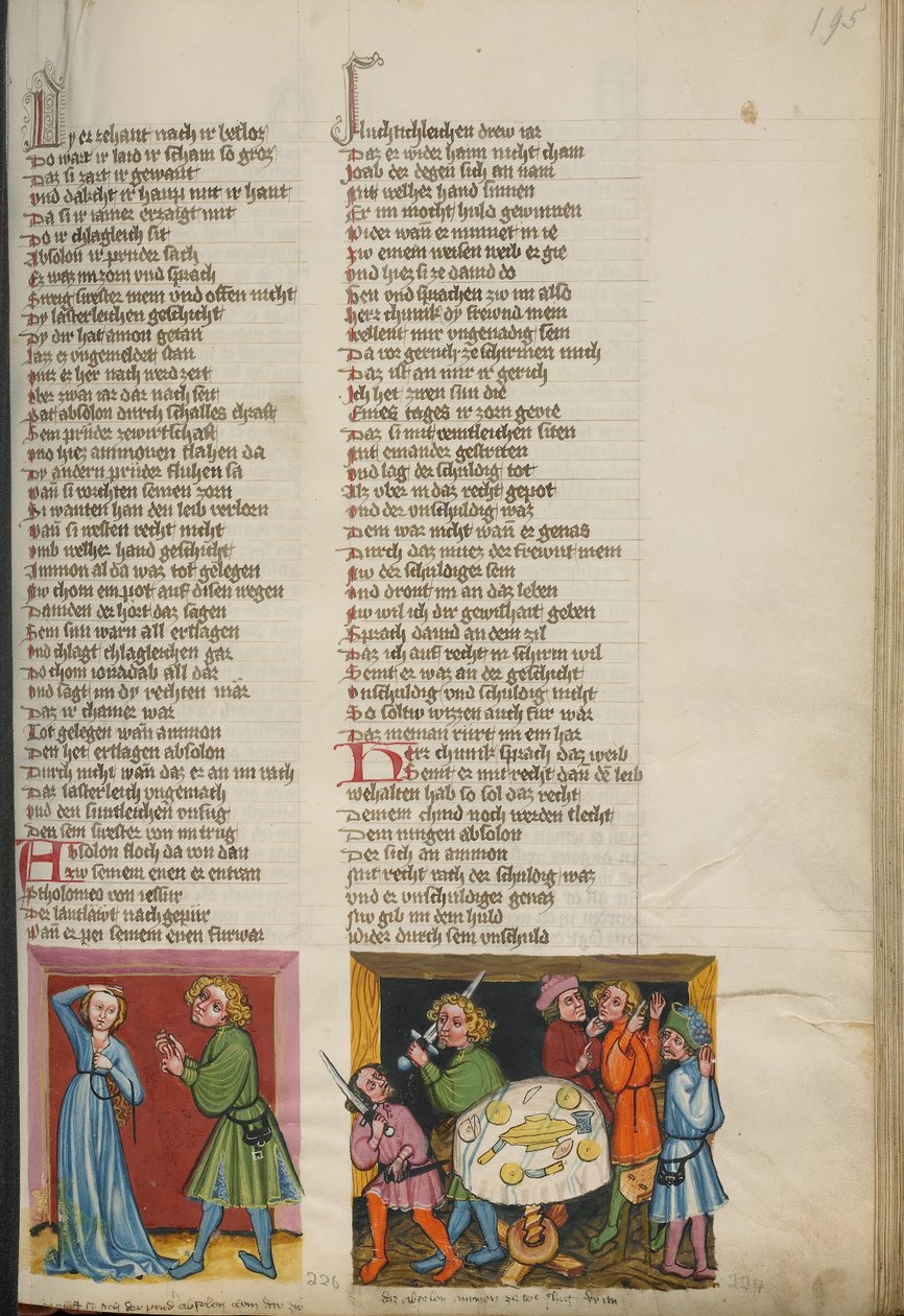 Tamar klagar till Absalom; Absalom beordrar Amnons död av Unknown artist
