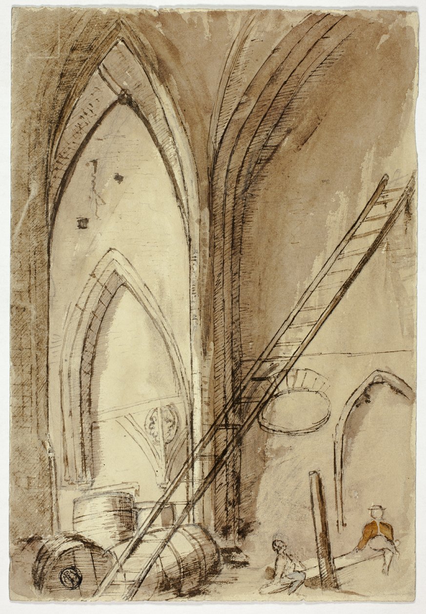 Teetertotter i kyrkobyggnaden av Unknown artist