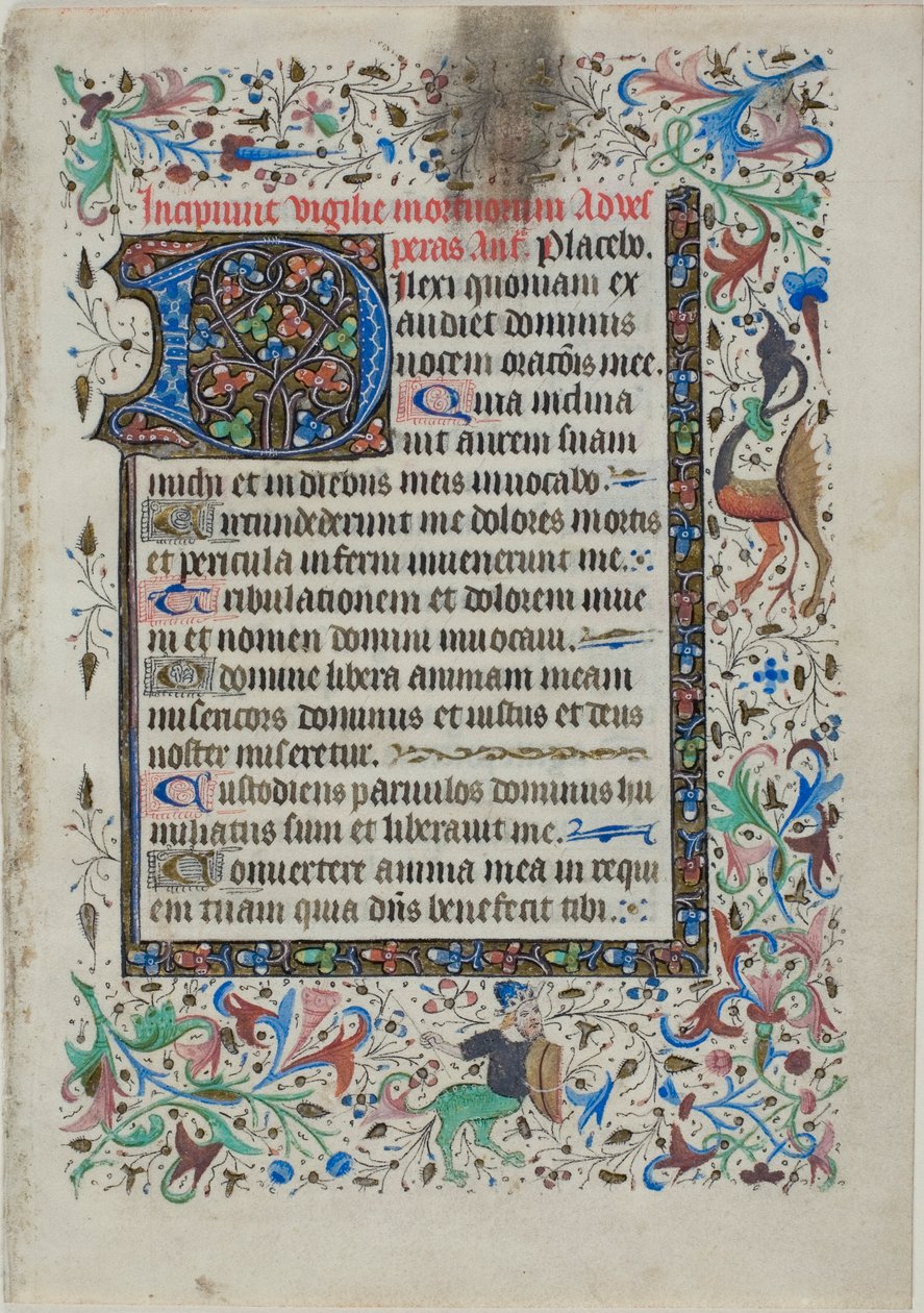 Text Blad från en timbok av Unknown artist
