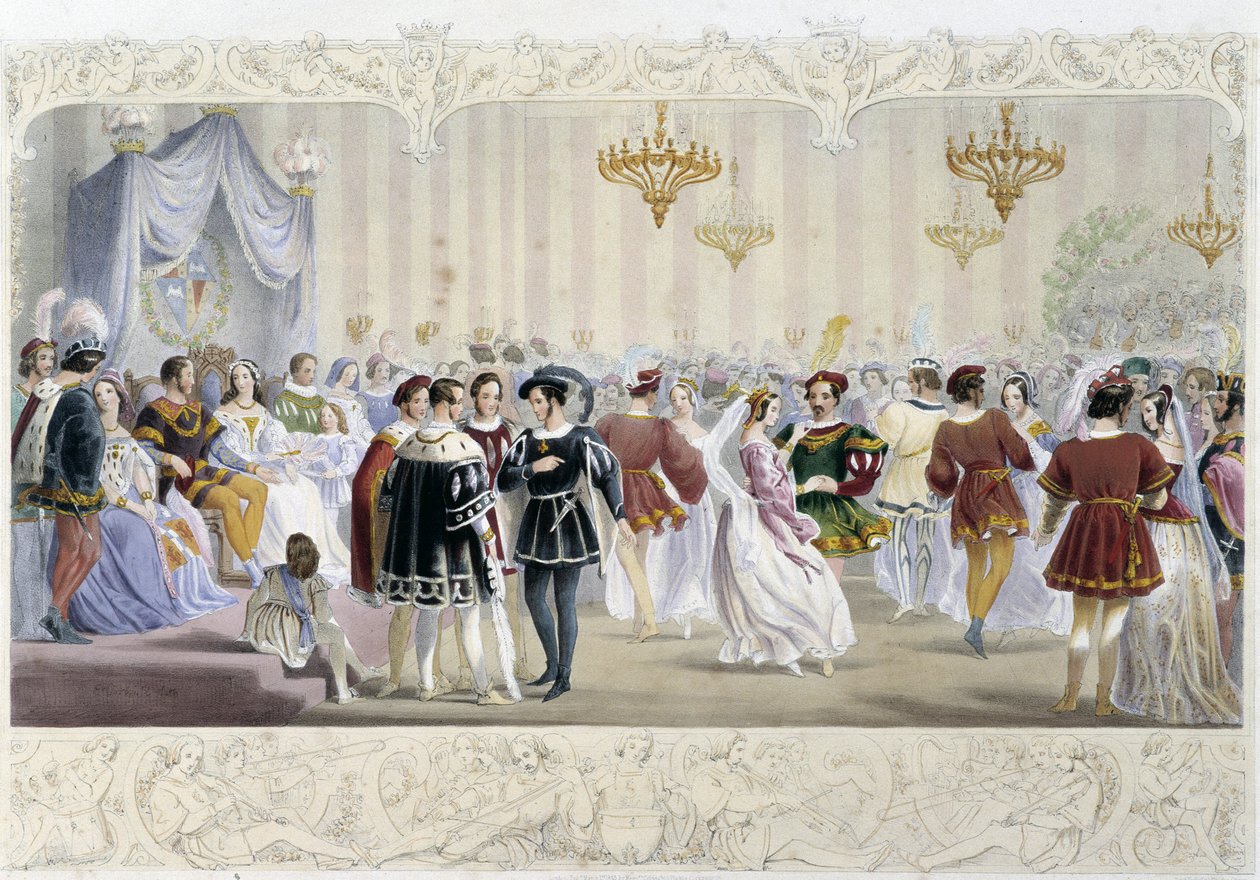 The Ball at the Court - i "Knight of England" av J. Whatman, red. T. M