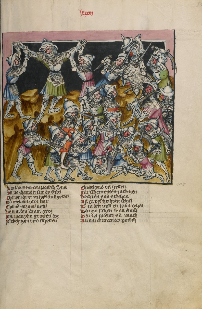 Slaget mot amalekiterna; Moses höjer sina armar i bön av Unknown artist