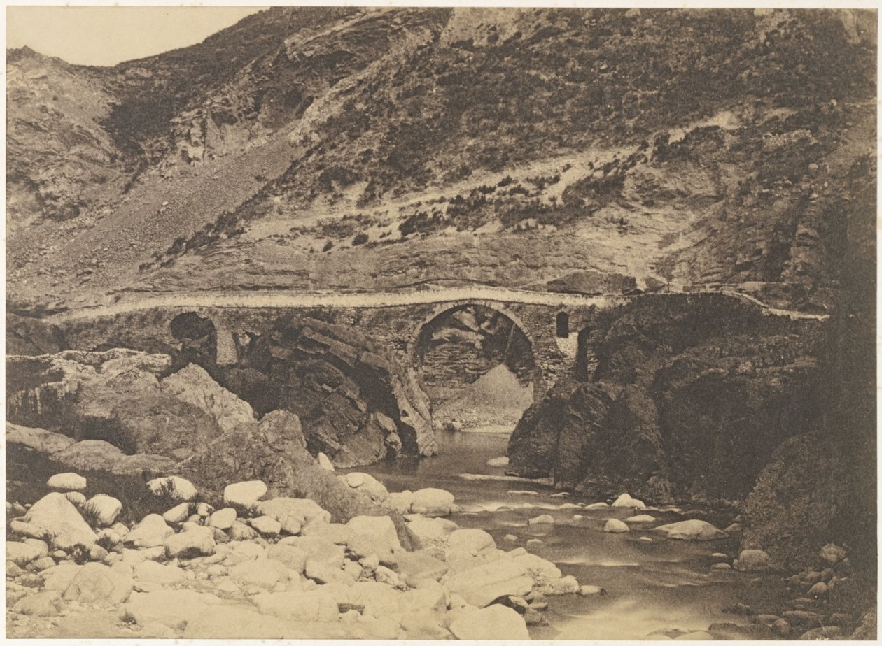 The Bridge of Palalda (nära Amelie Les-Bains) av Unknown artist