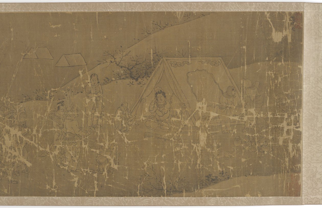 Cai Wenjis fångenskap (fyra scener) av Unknown artist