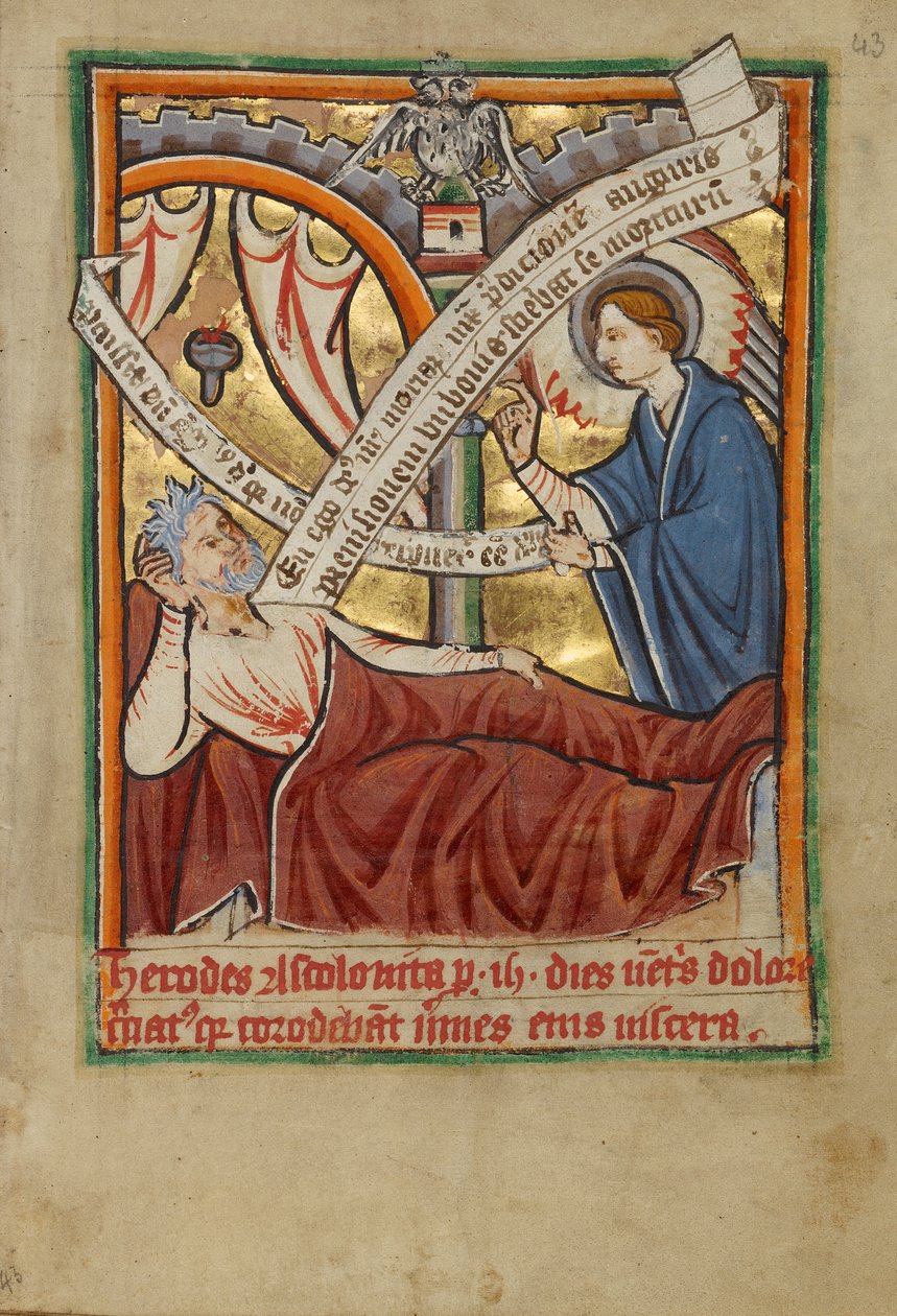 Drömmen om Josef/ängeln som uppenbarar sig för Herodes av Unknown artist