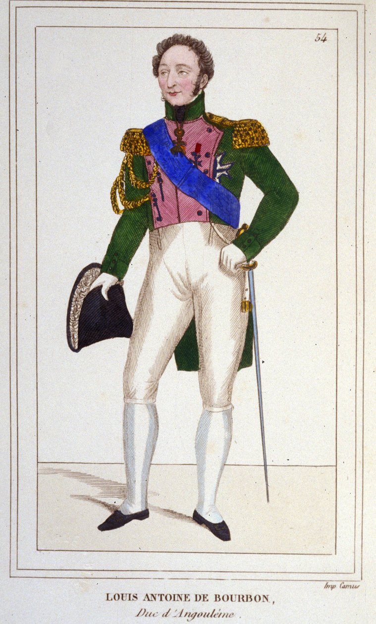 Hertigen av Angouleme Louis Antoine (Louis-Antoine) d