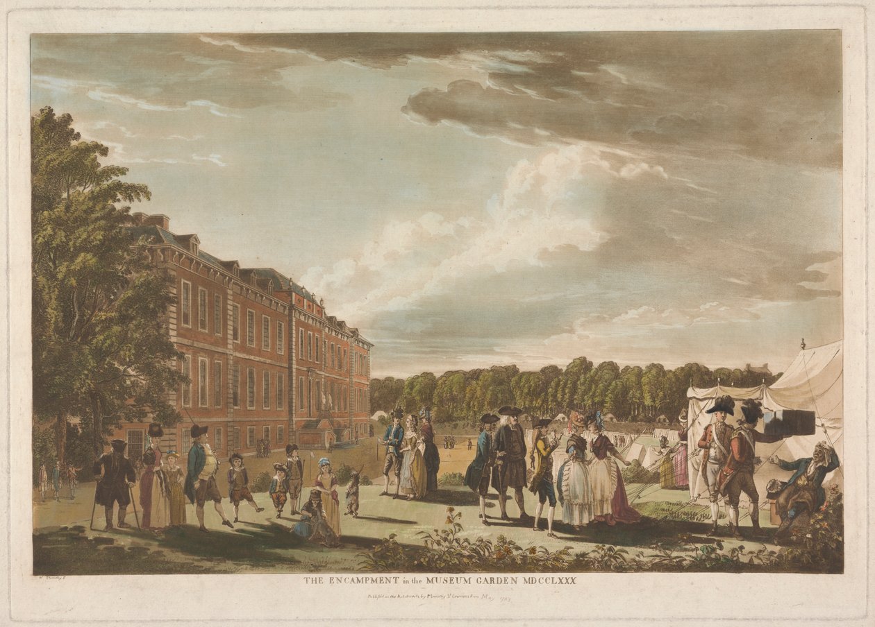 Lägret i Museiträdgården av Unknown artist