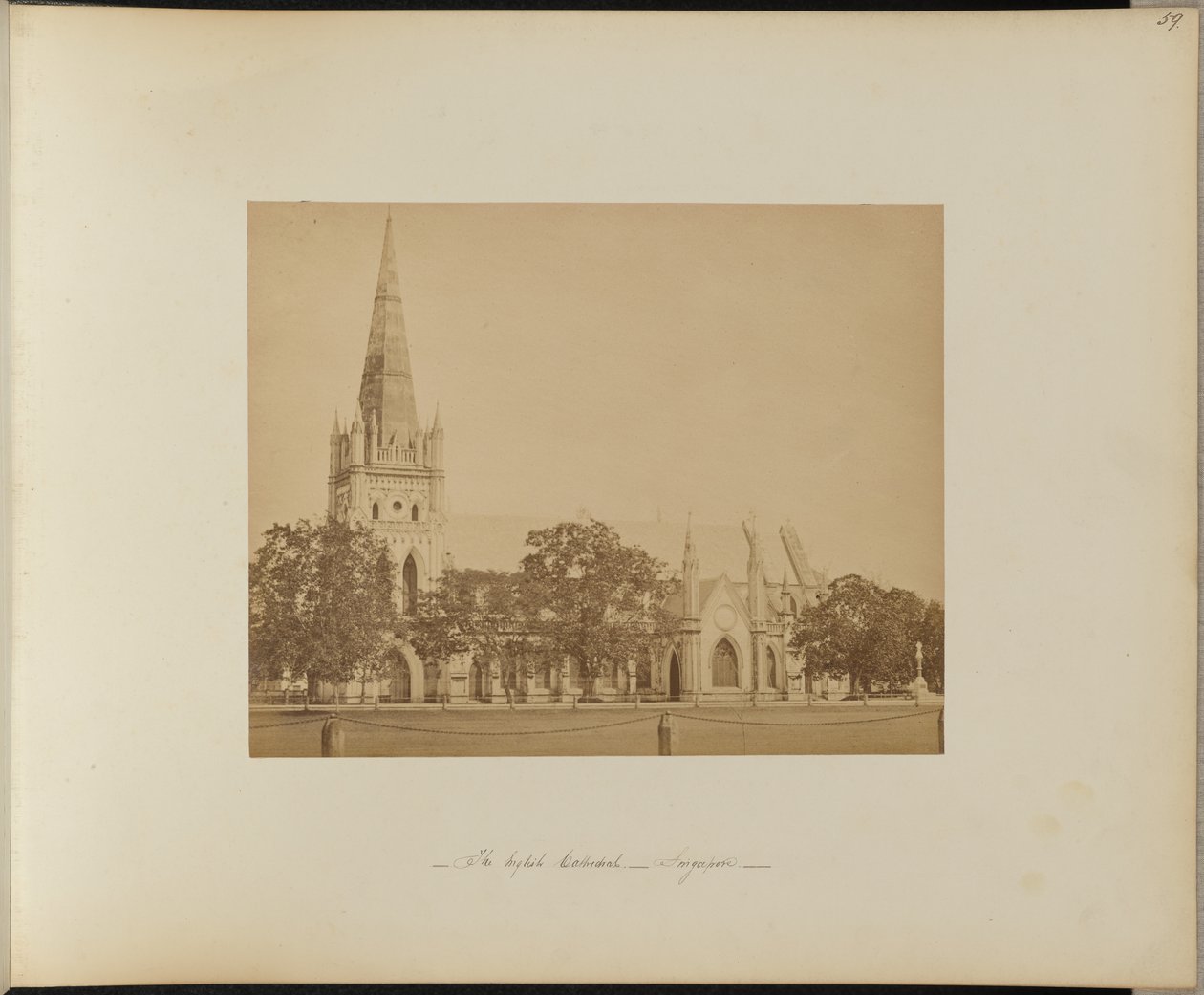 Den engelska katedralen. Singapore av Unknown artist