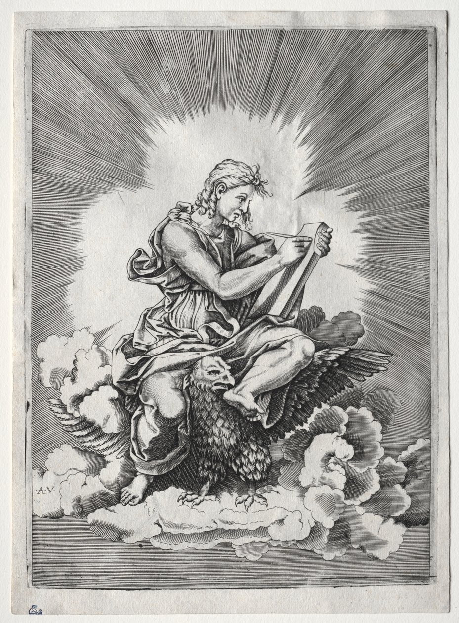 De fyra evangelisterna: St. John av Unknown artist