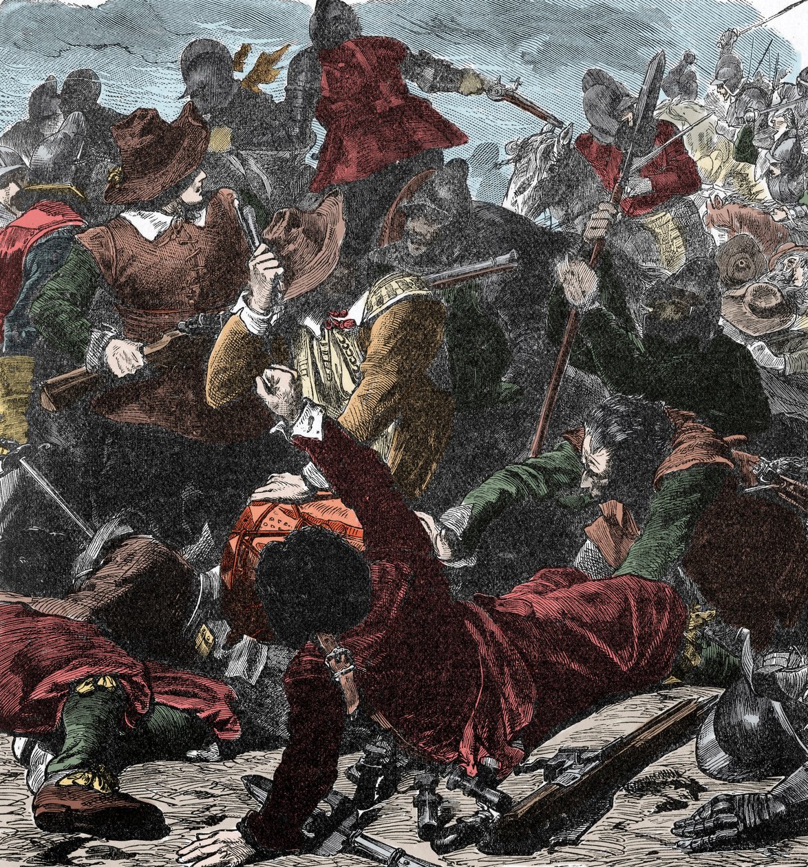 Fransmännen griper Milano - Milanos säte 1499 - Färgstick av Unknown artist
