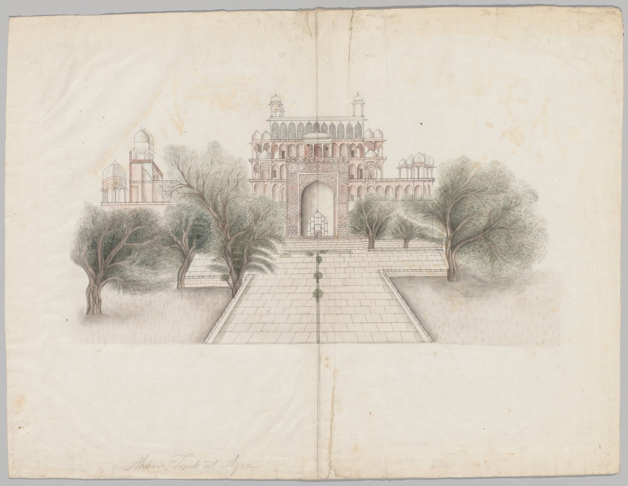 Akbars mausoleum i Secunderabad av Unknown artist