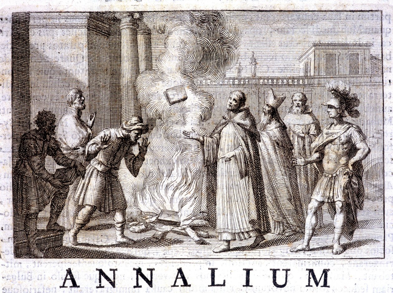 Miraklet av Saint Dominicas eld i "" Annals of the Order of Preachers"" av Thomas-Marie Mamachi, Rom av Unknown artist