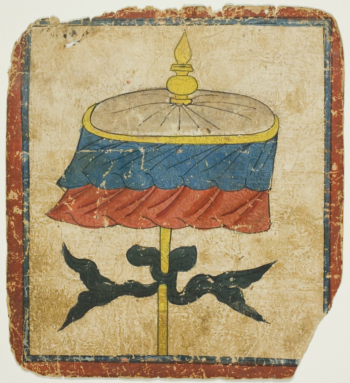 Parasollet (chatra), från en uppsättning initieringskort (Tsakali) av Unknown artist