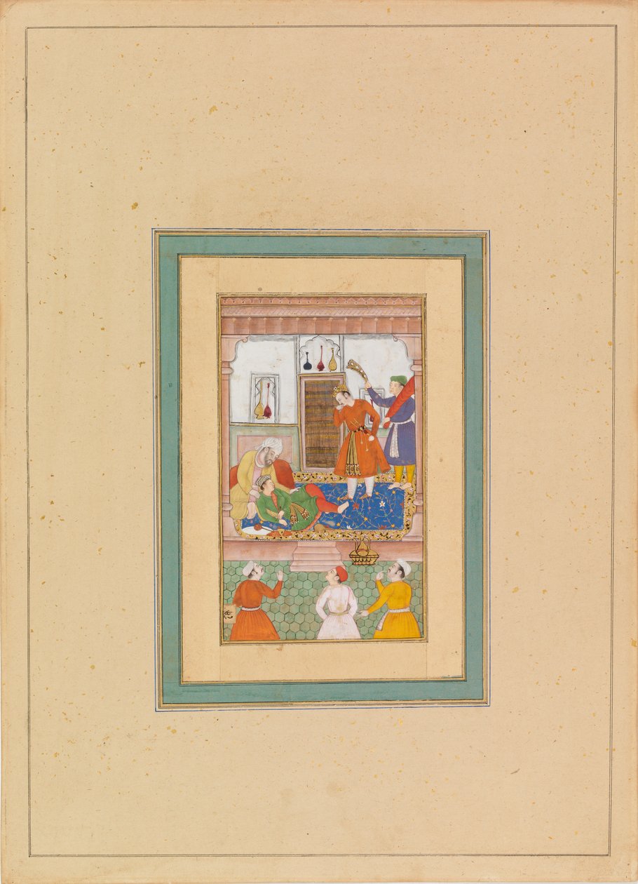 Hamadans Qazi och en ungdom av Unknown artist