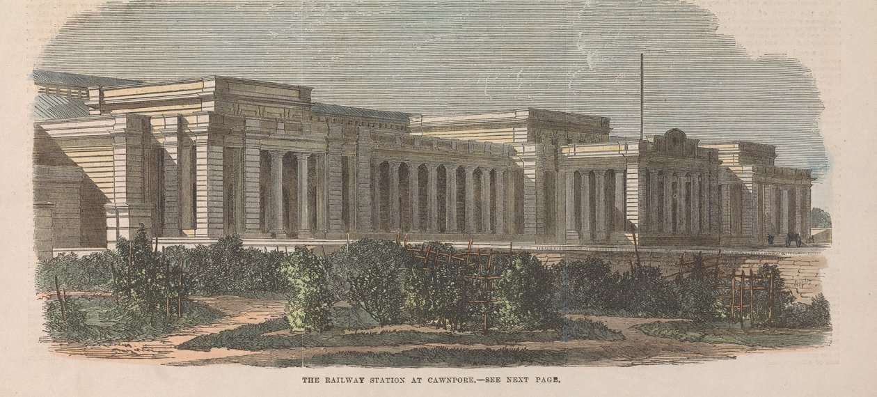 Järnvägsstationen i Cawnpore av Unknown artist