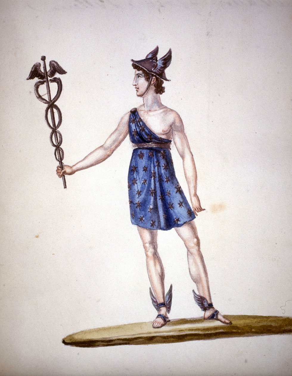 Den romerska guden Merkurius eller Hermes bland grekerna. av Unknown artist