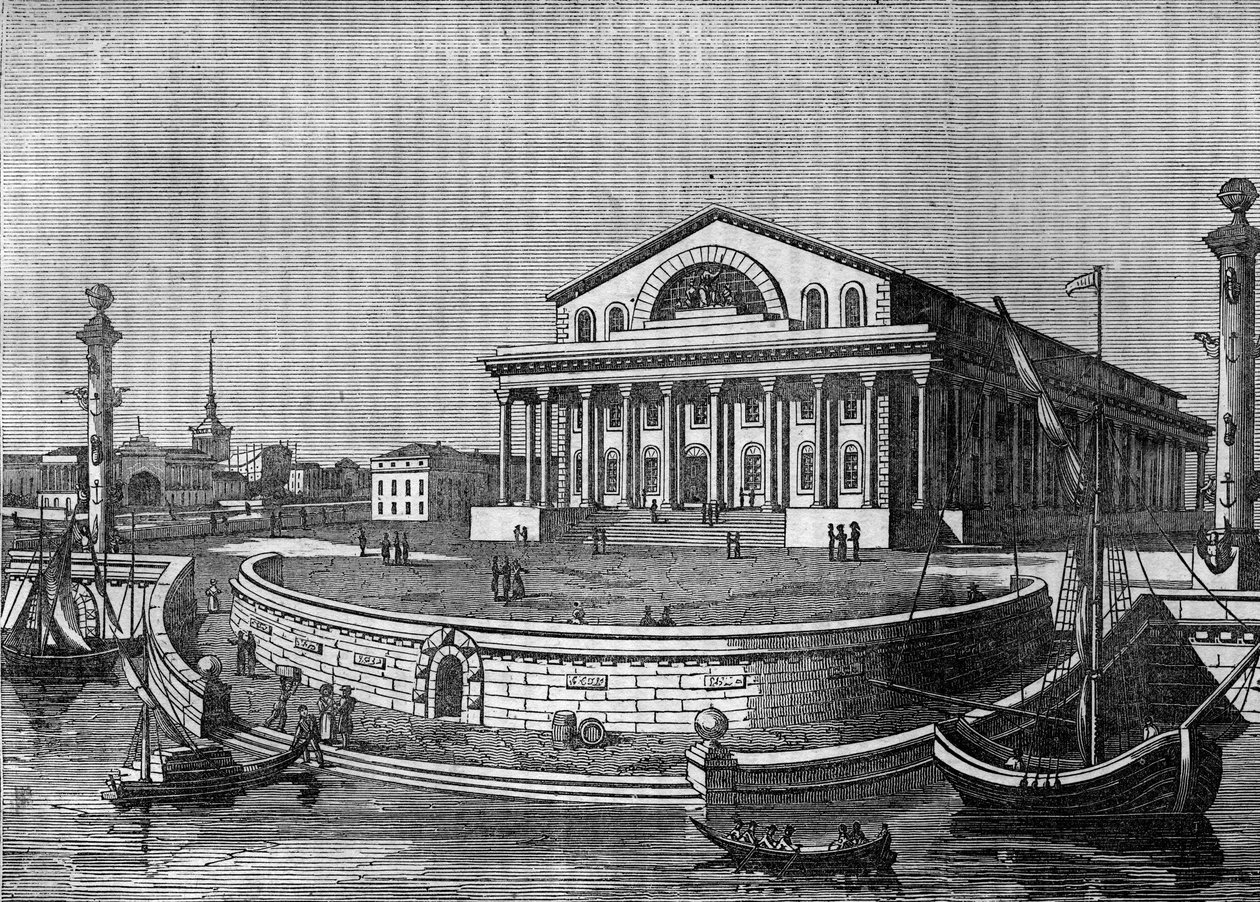 St. Petersburgs (St. Petersburg) börs i Ryssland 1836. av Unknown artist