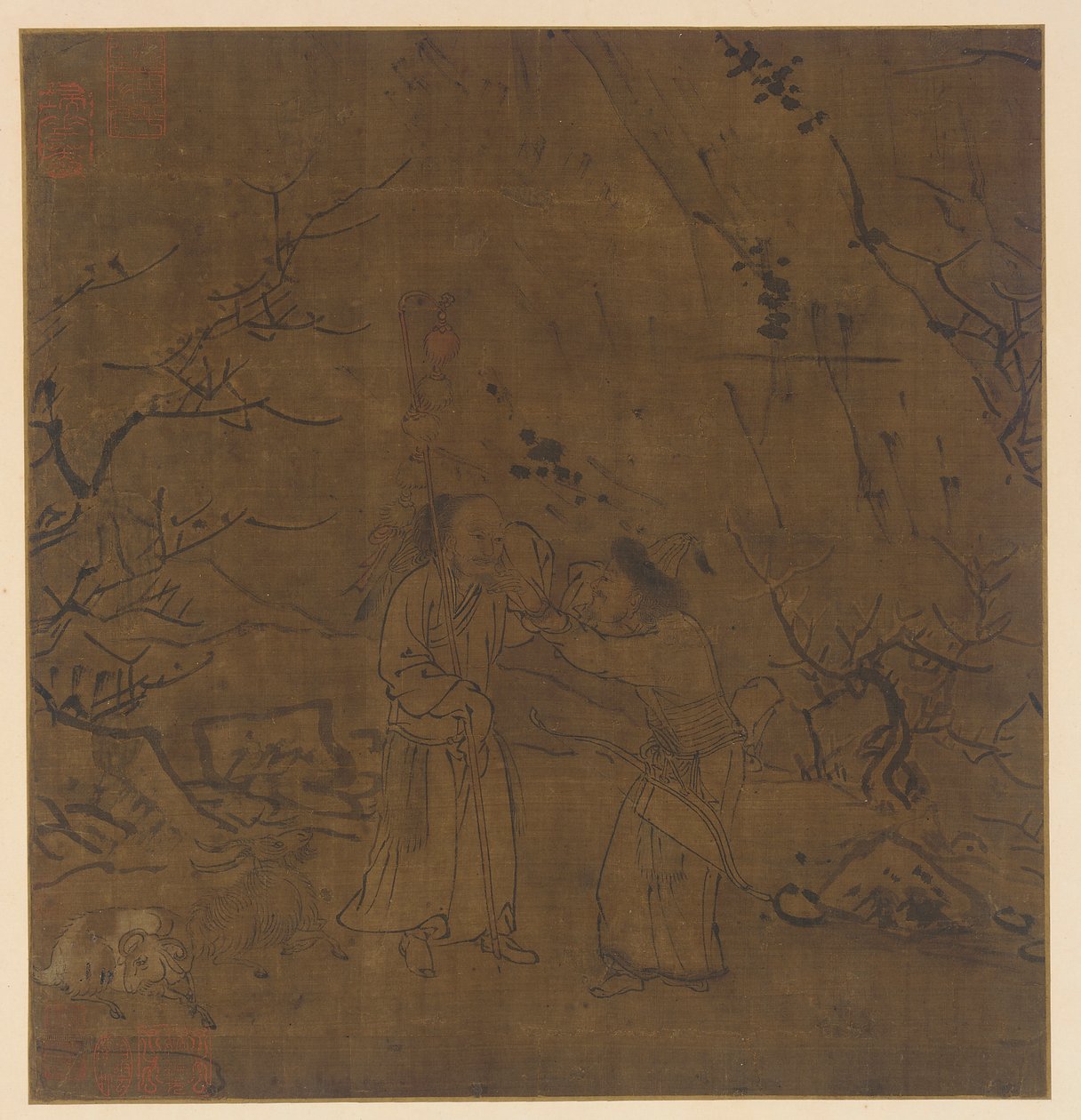 Su Wu och Li Lings tårfyllda avsked av Unknown artist