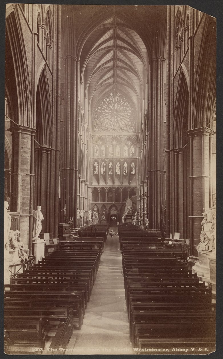 Transeptet, från norr, Westminster Abbey av Unknown artist