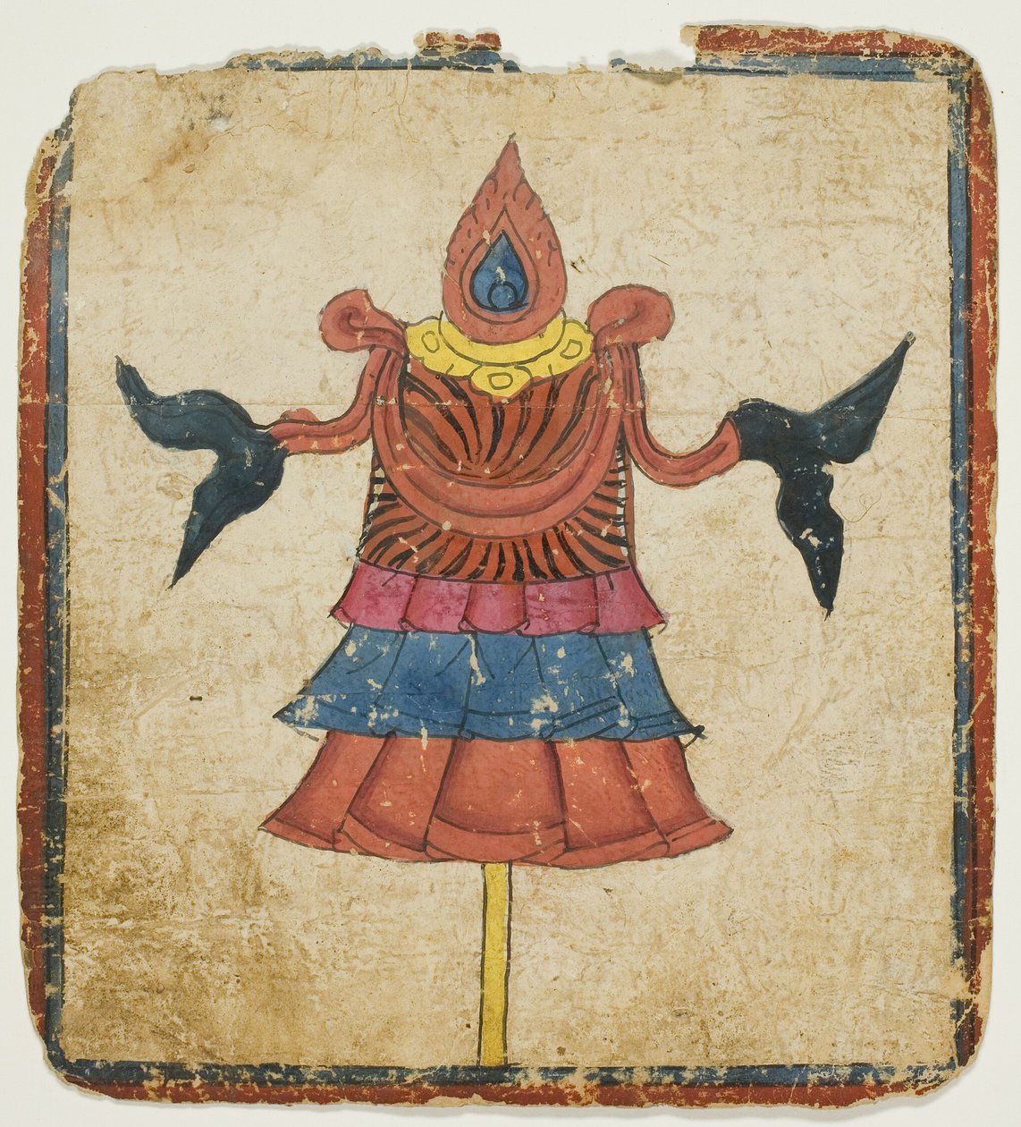 Segerbaneret (Dhwaja), från en uppsättning initieringskort (Tsakali) av Unknown artist