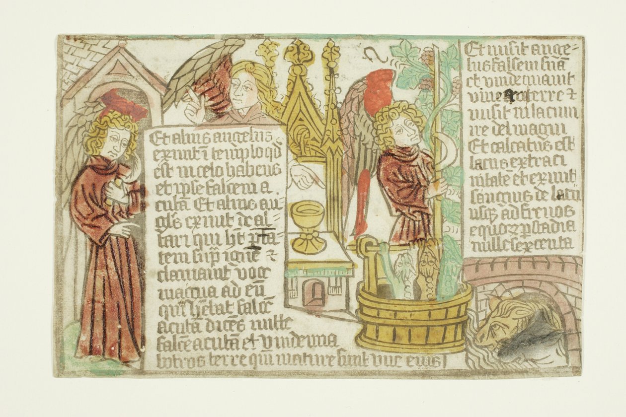 The Vintage of the Grapes of the Vine, från Blockbook Apocalypse av Unknown artist