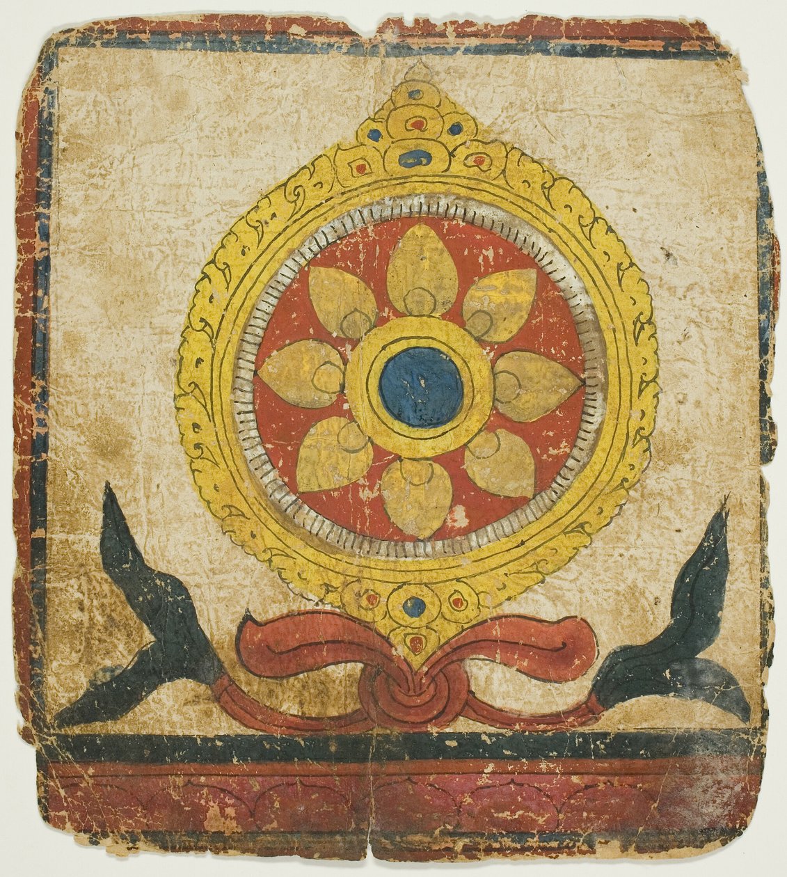 Lagens hjul (Dharmachakra), från en uppsättning initieringskort (Tsakali) av Unknown artist