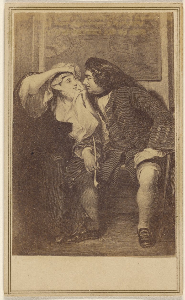 Änkan  farbror Toby. [kopia av en akvatint] av Unknown artist
